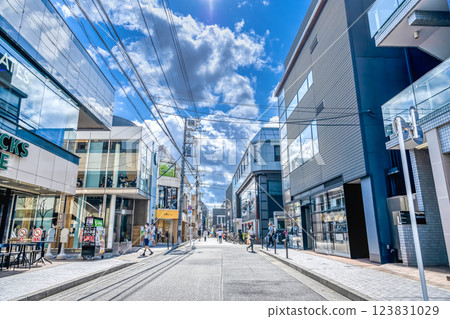 東京調布市仙川站的城市景觀 123831029