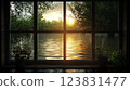 flood water enters the room through the window bad dream 123831477