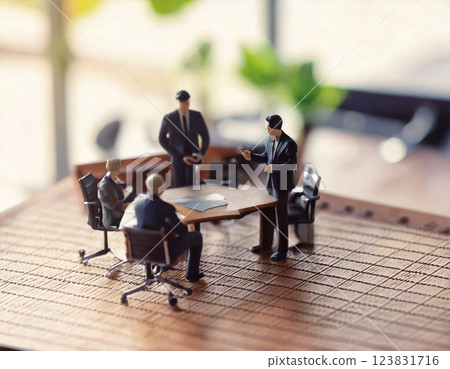 辦公室裡的微型商人 辦公室裡的微型商人 123831716