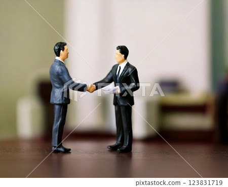 辦公室裡的微型商人 123831719