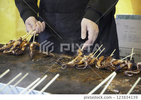 Image of grilled octopus tentacles Image of grilled octopus tentacles 123834139