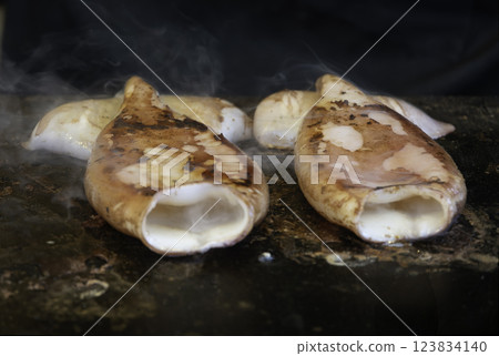 烤魷魚攤圖片 123834140