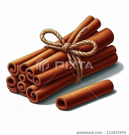 Bundled cinnamon sticks 123835959