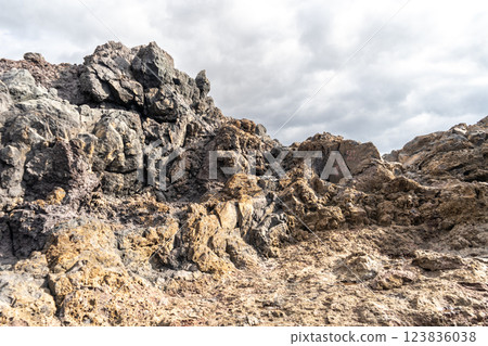 Lava Fields, Pumice Volcano Stones Texture, Volcanic Pumice Pattern, Pieces of Lava, Basalt Extrusive Igneous Rock Lava Fields, Pumice Volcano Stones Texture, Volcanic Pumice Pattern, Pieces of Lava, Basalt Extrusive Igneous Rock 123836038