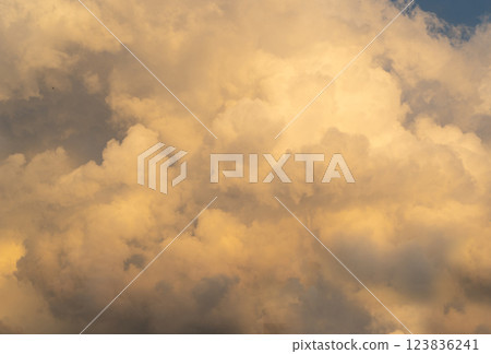 Blue Sky with White Clouds, Sunny Cloudy Sky Texture Background, Fluffy Clouds Pattern, Sunny Cumulus Blue Sky with White Clouds, Sunny Cloudy Sky Texture Background, Fluffy Clouds Pattern, Sunny Cumulus 123836241