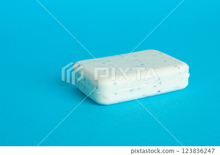 Soap Bar Isolated, Body Care Cosmetic, Fruit Soapy Detergent, Solid Shampoo, Glycerin Soap 123836247