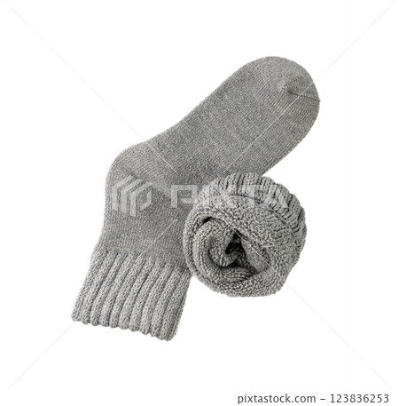 Thick Winter Socks Isolated, Warm Sportswear, Classic Unisex Cotton Socks, Casual Hosiery 123836253