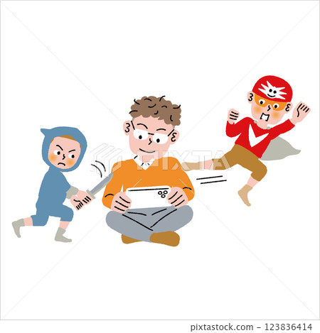 兩個不能跟大人玩耍的孩子 123836414