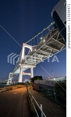 Lighted-up Rainbow Bridge Lighted-up Rainbow Bridge 123836471