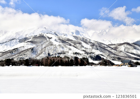 白馬村風景 / 眺望白馬八方尾根滑雪場（長野縣白馬村） [2025 年 3 月] 123836501