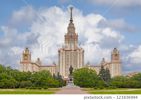Main entrance of the Moscow State University 123836994