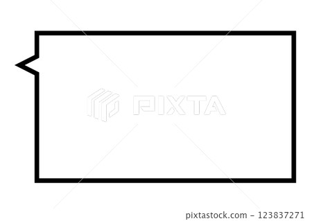 A simple rectangular speech bubble 123837271