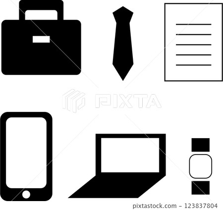 Simple business essentials set 123837804