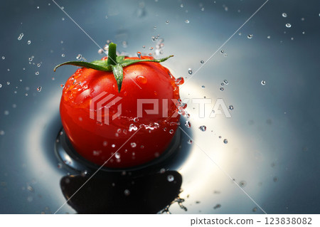 櫻桃番茄掉進水里 123838082
