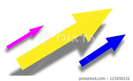 Arrow rising image with shadow Arrow rising image with shadow 123838132