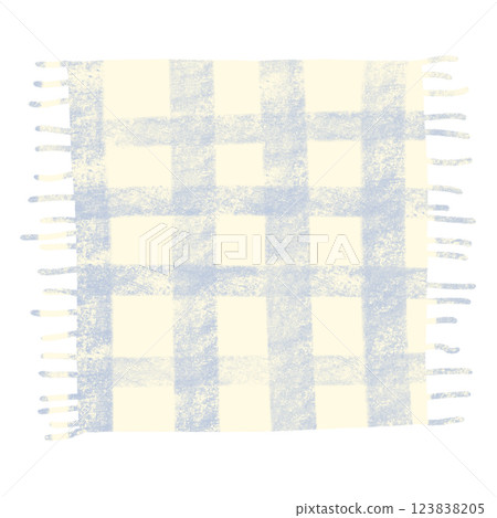 Square tablecloth, napkin, checkered cloth, digital illustration on a white background Square tablecloth, napkin, checkered cloth, digital illustration on a white background 123838205