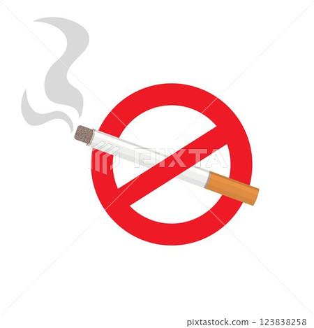 Isolated no smoking sign, no smoking. 123838258