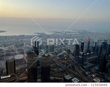 [Dubai] The view from the observation deck of Burj Khalifa 123838489