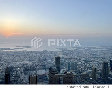[Dubai] The view from the observation deck of Burj Khalifa 123838491