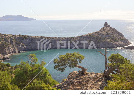 Beautiful scenery, Southern coast of Crimea, Karaul Oba, New World 123839061