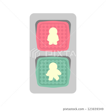 行人交通燈圖示（所有燈亮） 123839349