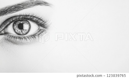 Captivating close up of a detailed human eye 123839765