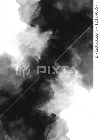 Abstract black and white smoke pattern creating intriguing shapes 123840057