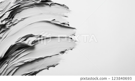 Abstract white paint strokes on a clean background 123840693