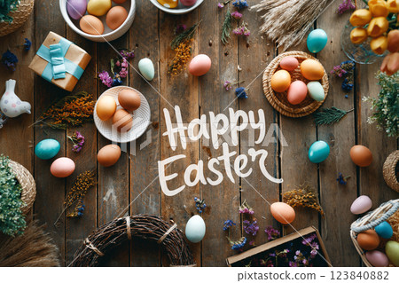 Easter holiday background 123840882