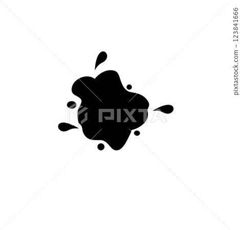 Liquid Spot, Ink Splat, Paint Splash Solid Flat Vector Icon Isolated on White Background Liquid Spot, Ink Splat, Paint Splash Solid Flat Vector Icon Isolated on White Background 123841666