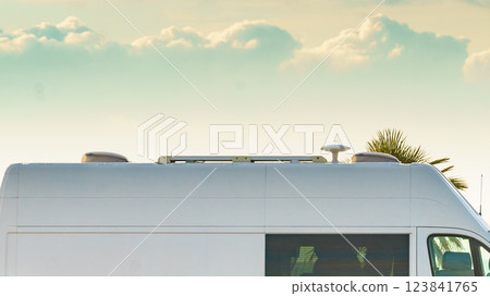Caravan van camping on nature Caravan van camping on nature 123841765