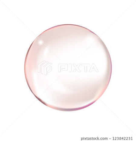 Realistic glossy glass ball.Abstract 3D light bubble with glare.Geometric abstract shape. Realistic glossy glass ball.Abstract 3D light bubble with glare.Geometric abstract shape. 123842231