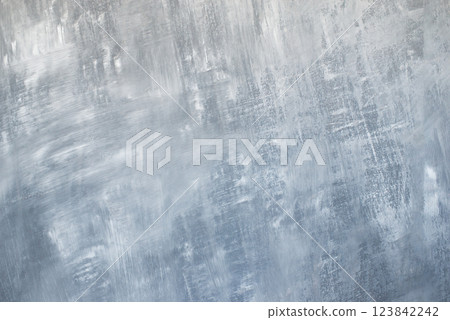 Abstract textured gray background with brush strokes. Modern concrete-style surface ideal for design 123842242