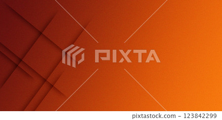 Abstract orange background with geometric lines and grainy texture. 123842299