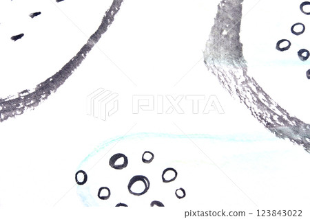 Abstract monochrome ink circles with dotted patterns on light background Abstract monochrome ink circles with dotted patterns on light background 123843022