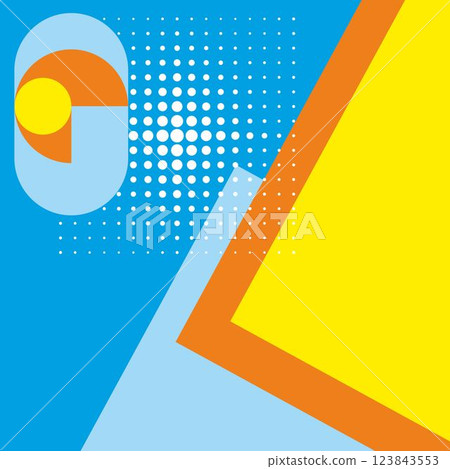 Abstract background vector colors simple yellow blue shapes. bright poster, blue yellow background banner. abstract geometric background 123843553