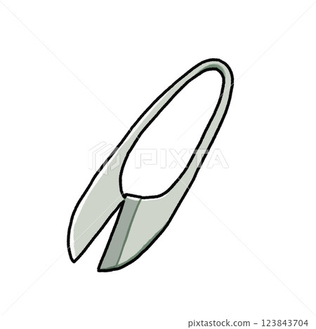 Illustration of thread cutting scissors 123843704