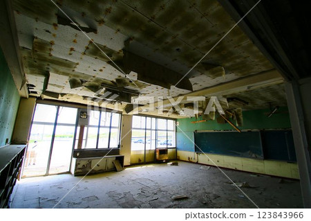 Relics from the earthquake that protected children and residents from the tsunami [Arahama Elementary School] 123843966