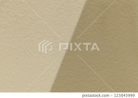 Texture craft beige and brown paper background, half two colors, macro. Structure vintage kraft sand cardboard. 123843999
