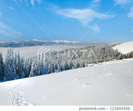 winter mountain landscape winter mountain landscape 123844308