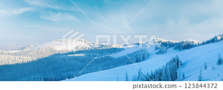 morning autumn mountain panorama morning autumn mountain panorama 123844372