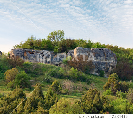 Spring Crimea landscape (Ukraine). 123844391