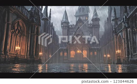 illuminated church at night illuminated church at night 123844626