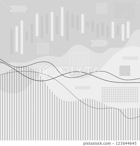 Vector Graphs, diagrams, parabolas, geometric shapes for presentation. Analysis data background. Business finance graphic chart. Concept template for growth, marketing 123844645