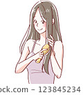 Woman taking care of her hair 1 123845234