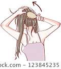 Woman taking care of her hair 2 123845235