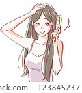 Woman taking care of her hair 4 123845237