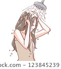 Woman taking care of her hair 5 123845239