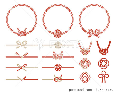 Mizuhiki illustration collection 123845439