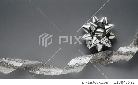 Silver decoration light ball background 123845582